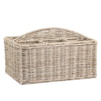 geflochtener Korb mit Fächern von Chic Antique