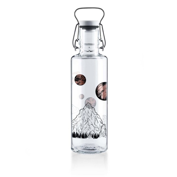 Trinkflasche aus Glas "The sky is not the limit" - 600 ml von Soulbottles