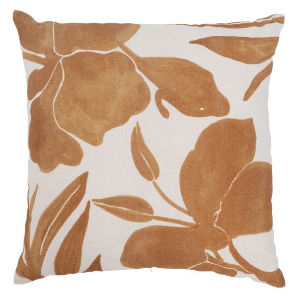 Kissen "Floral"- 45x45cm (Weiß/Braun) von Urban Nature Culture