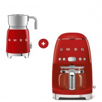 smeg Filter-Kaffeemaschine mit smeg Milchaufschäumer