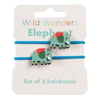 Haargummis "Wild Wonders Elephant" von Rex LONDON - 2er-Set
