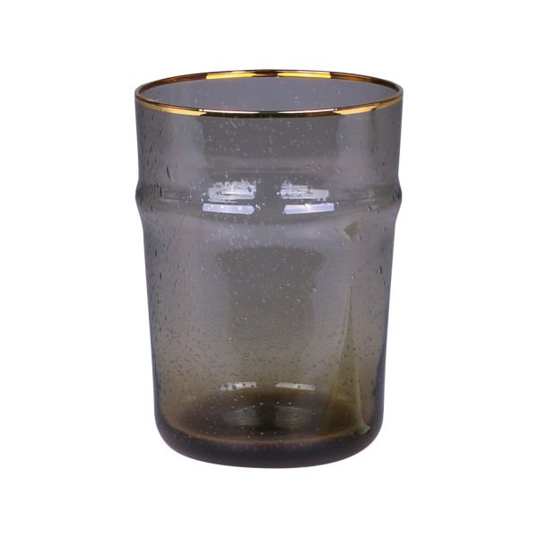 Trinkglas mit Goldrand - (Grau) von Chic Antique