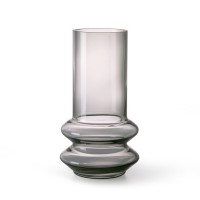 Vase aus Glas - M (Smoked Grey - Rauchgrau) von HKliving