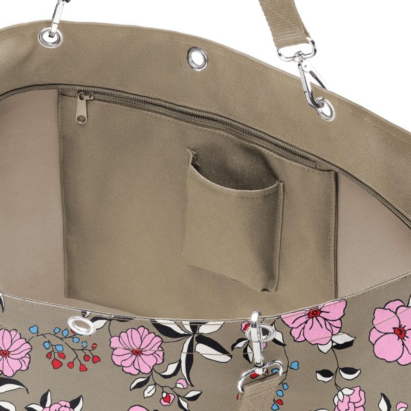 Reisenthel Shopper "Garden Taupe" - XL (Taupe/Rosa)