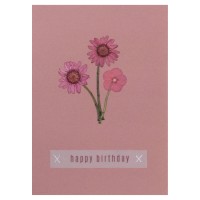 Glückwunschkarte "Blumengruß" - 11,8x16,6 cm (Rosa) von räder Design