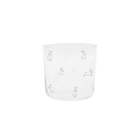 Trinkglas "Kaninchen" - 350 ml (Schwarz) von Eulenschnitt