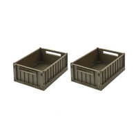Liewood Aufbewahrungskorb "Weston" im 2er-Set - 5 l (Army brown)