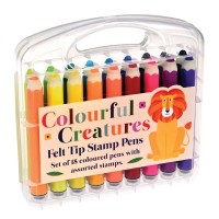 Filzstift- & Stempel-Set "Colourful Creatures" - 18 tlg. von Rex LONDON