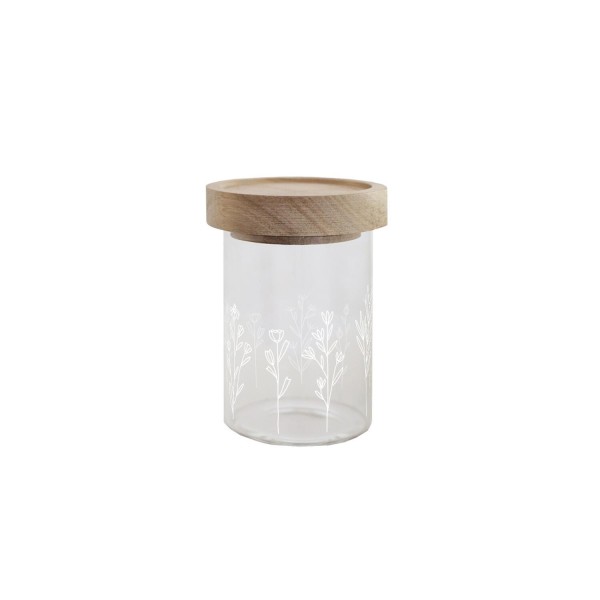Mini-Vorratsglas "Blumenwiese" - 200 ml (Natur/Transparent) von Eulenschnitt
