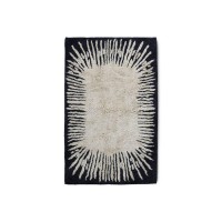 Badematte "Monochrome" - 75x120 cm (Schwarz/Creme) von HKliving