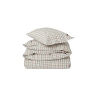 Bettwäsche-Set aus Baumwollpopeline "Checked" (Weiß/Bunt) - 135x200/80x80 cm von Lexington