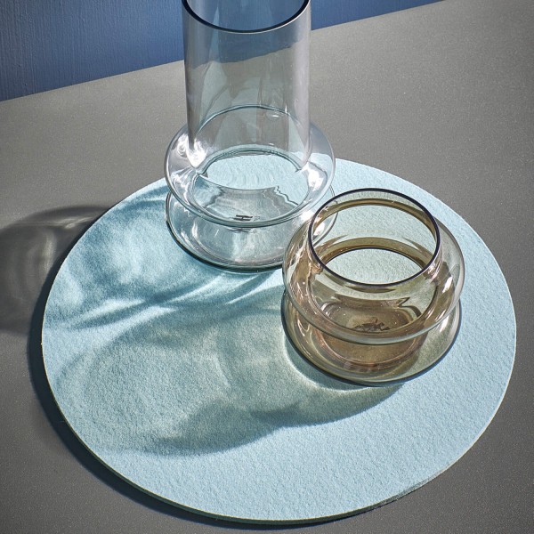 Filz-Untersetzer rund - 35 cm (Hellblau/Aqua) von HEY-SIGN