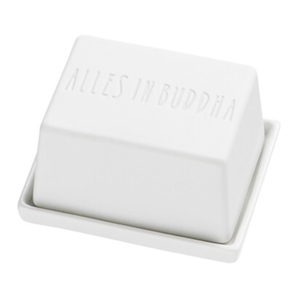 Butterdose "Alles in Buddha" (Weiß) von räder Design