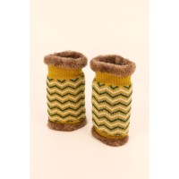 Pulswärmer "Zig Zag" (Mustard) von Powder