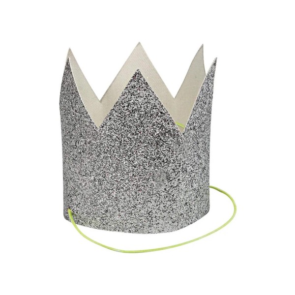 Glitzer-Krone Silber Mini von Meri Meri