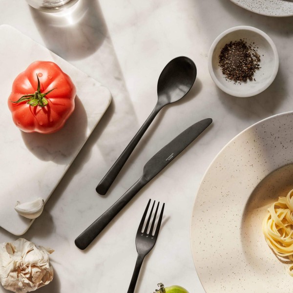 Besteck-Set "Tvis" - 16 tlg. (Titanium Black) von Broste Copenhagen