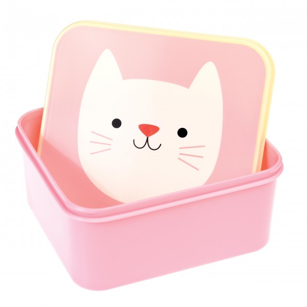 Rosane Katzen-Brotzeitdose für Ihre Kleinen