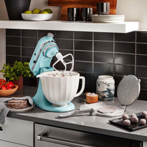 KitchenAid 4,7 l Keramikschüssel zu "Artisan" Küchenmaschine (White Shell)
