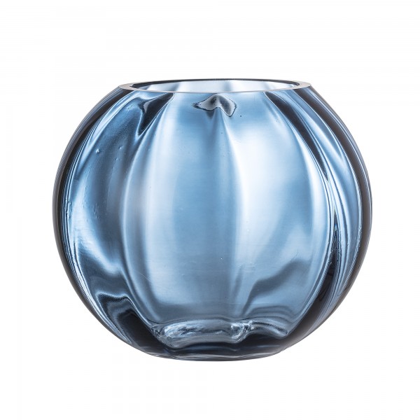 Bloomingville Kleine Vase aus Glas (Blau)