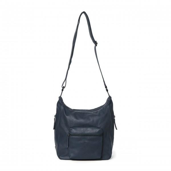 Sticks and Stones Tasche "Calgary Bag" (Dark Blue) - Gewaschenes Rindsleder