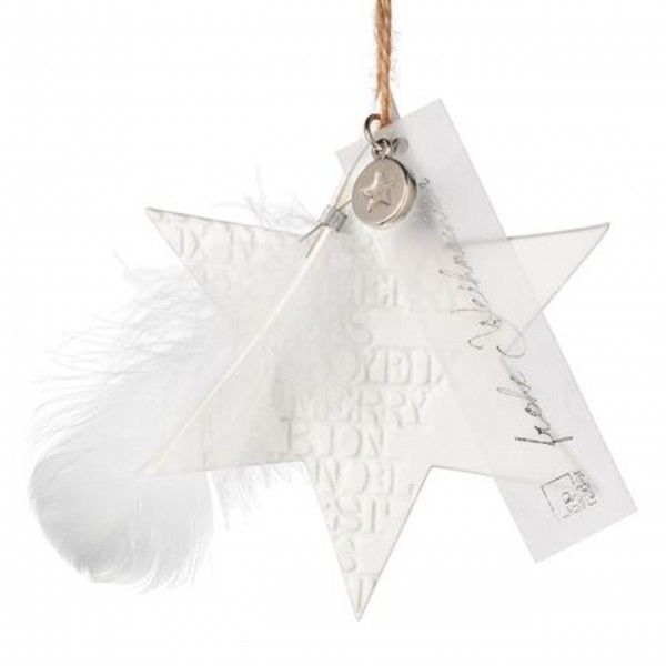 Anhänger Porzellanstern "Make a Wish" von räder Design