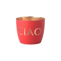 Windlicht "Madras - Ciao" - M (Rot/Gold) von Gift Company