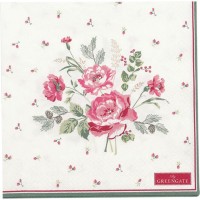 GreenGate Papierservietten im 20er-Set "Leonora" - 33x33 cm (White)