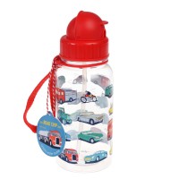 Trinkflasche für Kinder mit Trinkhalm "Road Trip" - 500 ml von Rex LONDON