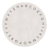 Kinderteppich waschbar "ABC" - 100 cm (Creme) von Eulenschnitt