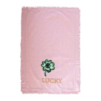 rice Geschirrtuch aus Baumwolle "Good Luck" - 50x70 cm (Soft Pink)