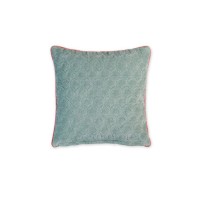 Pip Studio Zierkissen "Quilty Dreams" - 45x45cm (Khaki/Blau)