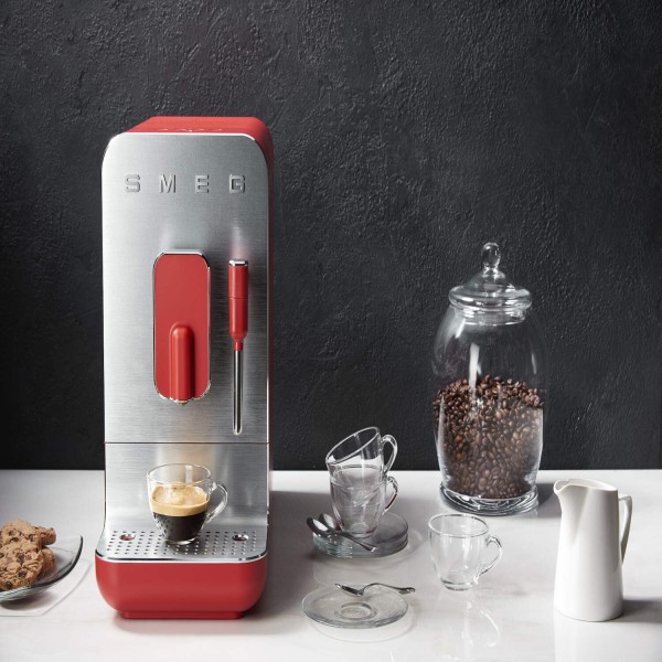 smeg Kompakt-Kaffeevollautomat (Matt Rot) Medium