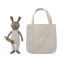 Bloomingville MINI Hase mit Tasche "Liten" (Braun)