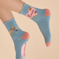 Damen Socken "Love Bumblebee" - Gr. 37-42 (Hellblau) von Powder