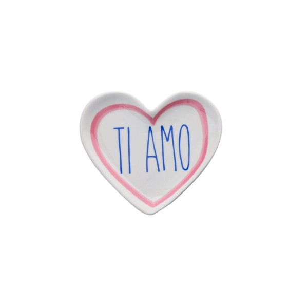 Deko-Teller "Love Plates - Ti amo" - 11,5x1x10 cm (Weiß) von Gift Company