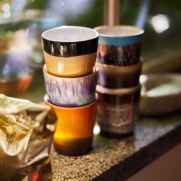 Kaffeebecher "70s ceramics" im 6er-Set - 180 ml (Stellar) von HKliving