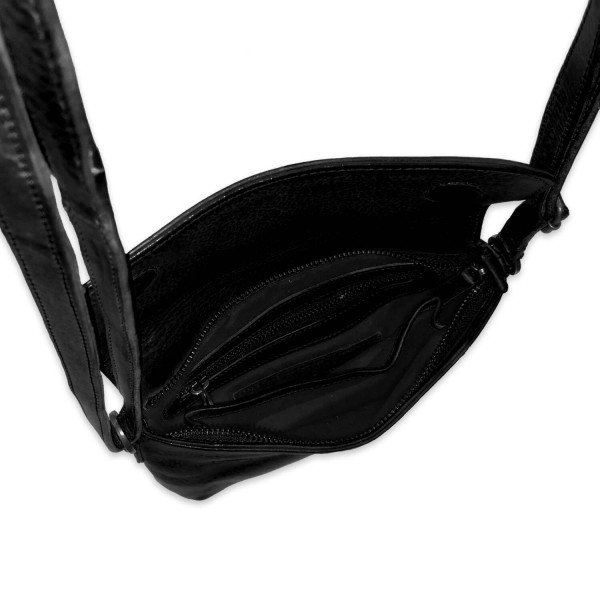 Sticks and Stones Tasche "Athens Bag" (Black) - Pflanzlich gegerbtes Rindsleder