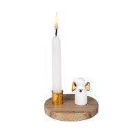 Kerzenhalter "Lichtgeschichten - Schutzengel" - 7x4,5 cm (Natur/Weiß) von räder Design