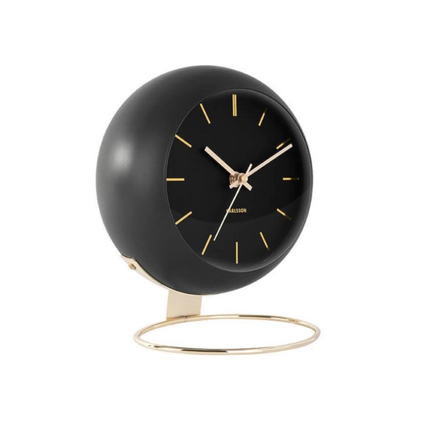 Tischuhr "Globe" (Schwarz) von Present Time