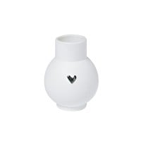 Mini-Kugelvase "Herz - Silber" (Weiß) von räder Design