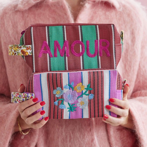 rice Beuteltasche aus recyceltem Plastik "Amour" - L (Bunt)