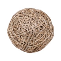 Deko Kugel "Jute Schnur" (Natur/Glitzer) von Chic Antique