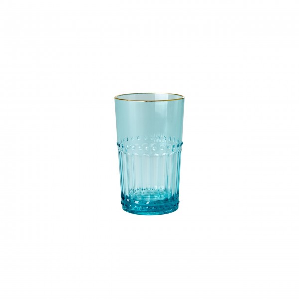 rice Wasserglas mit Goldrand "Acrylic" - Klein (Mint)