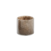 Windlicht "Linen - Glitzer Bubbles" - 8cm (Taupe) von Gift Company