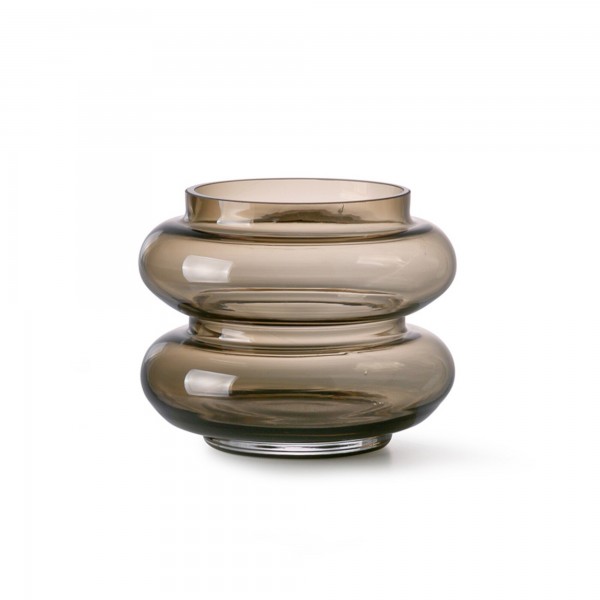 Vase aus Glas - S (Smoked Brown - Rauchbraun) von HKliving