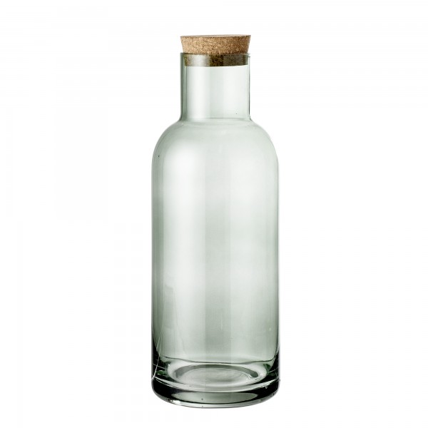 Bloomingville Glasflasche mit Korkdeckel "Ragna" (Grün)