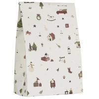 Ib Laursen Buntfalttüte "Christmas Mood" im 10er-Set - 18x10x28,5 cm (Weiß/Bunt)