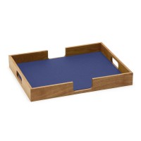 Filz-Tablett "Tray" rechteckig - 47x37x6 cm (Blau/Indigo) von HEY-SIGN