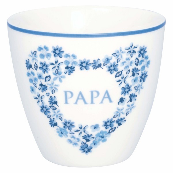 GreenGate Latte Cup "Papa Heart" (Blue)