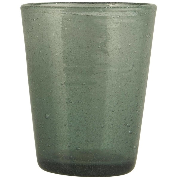 Ib Laursen Trinkglas mundgeblasen "Colour Play" - 10cm (Dunkelgrün)
